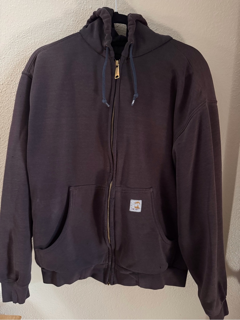 Carhartt Men’s Dark Brown Zip Hoodie Jacket